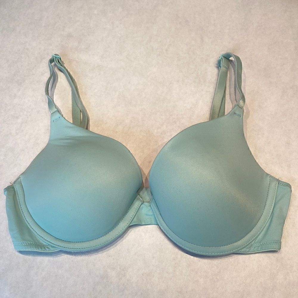 Pink Victoria’s Secret Wear Everywhere Push-Up 32C Multi-Way Straps Blue Pink